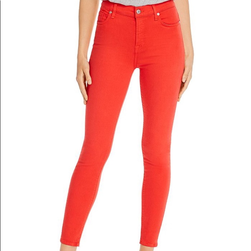 BUNDLE 3 for $75 
7 FOR ALL MANKIND Red straight leg jeans Size 30